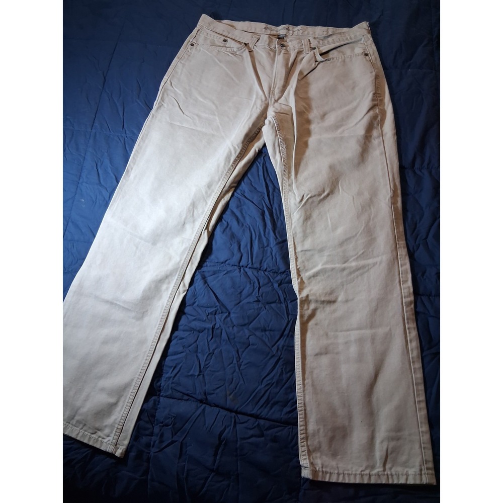 Eddie Bauer Men's Straight Fit Beige Chinos Pants Size 36x32